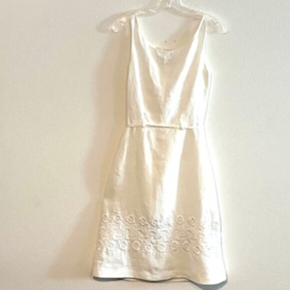 Max Mara, Made in Italy, White Linen Blend Midi Dress (with lining) - Picture 2 of 5